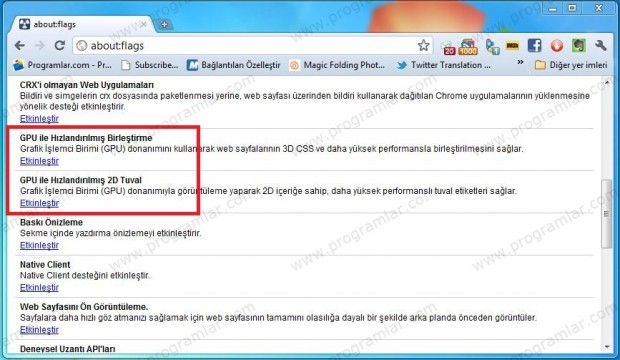 Chrome  u daha da hızlandırmanın kolay yolu...