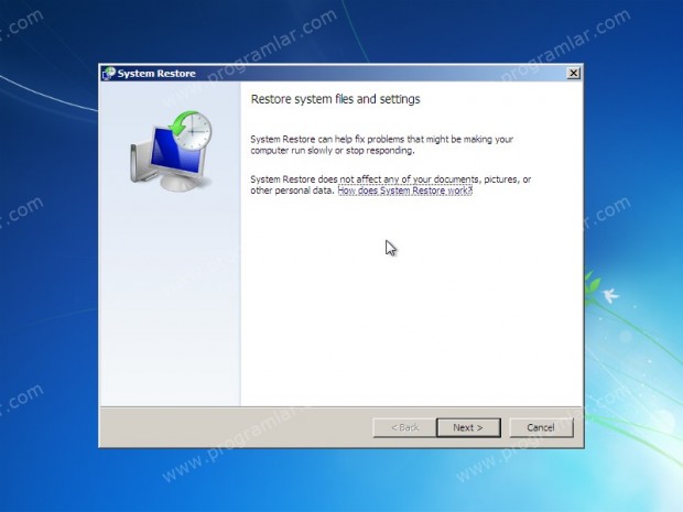 windows 7 sistem kurtarma seçenekleri