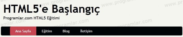 HTML5  e Başlangıç