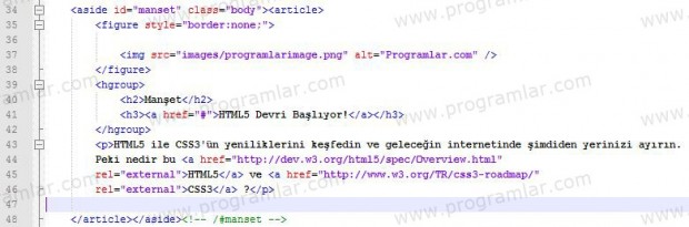 HTML5  e Başlangıç