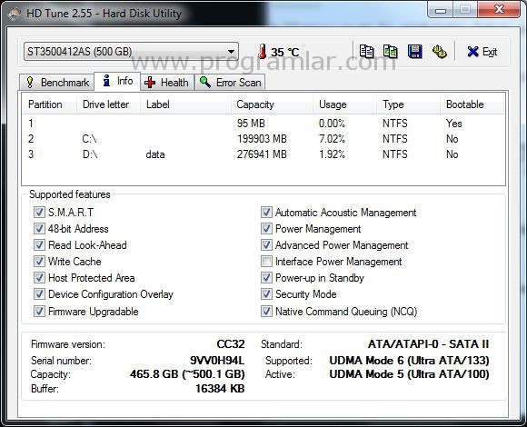 HD Tune ile Harddisk Testi