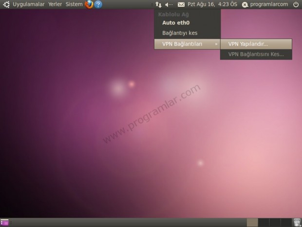 Ubuntu  da PPTP VPN bağlantısı yapmak