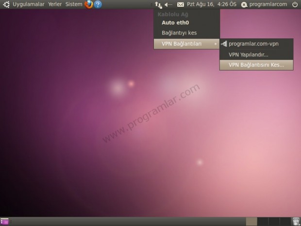 Ubuntu  da PPTP VPN bağlantısı yapmak