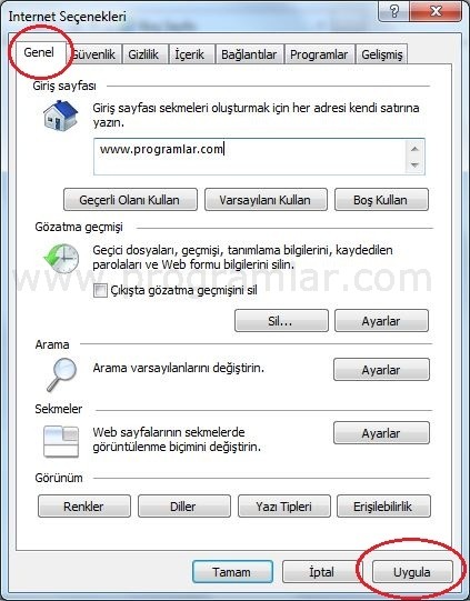 Internet Explorer 9 Açılış Sayfası Değiştirme