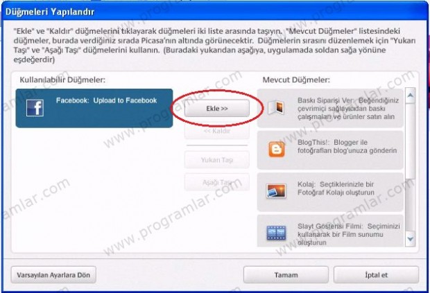 Picasa Uploader ile Facebook  a resim yükleme