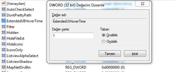 Windows 7  de Önizlemeyi Hızlandırma