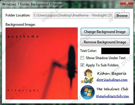 Windows 7  de Klasör Arkaplanı Değiştirme