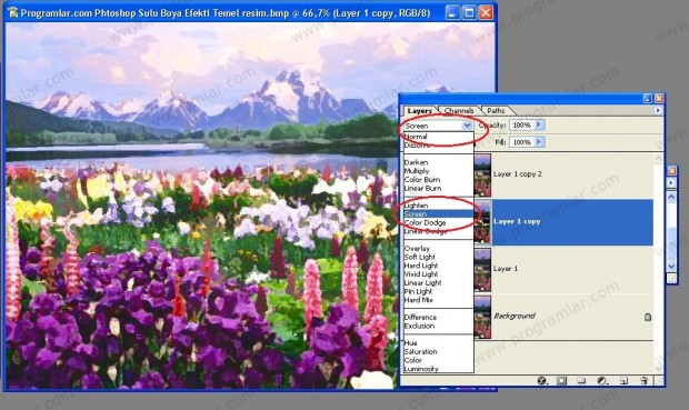Photoshop Sulu Boya Efekti