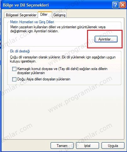 Windows 7, Vista ve XP  de Klavye Dilini Değiştirme