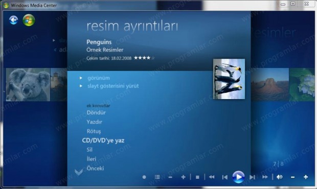 Windows 7 Media Center ile Resim Düzenleme