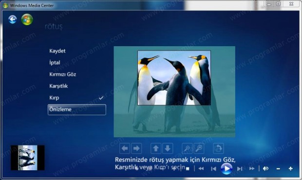 Windows 7 Media Center ile Resim Düzenleme