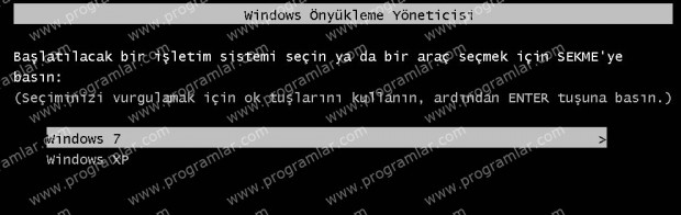 Windows 7\ nin Yanına Windows XP Yükleyin