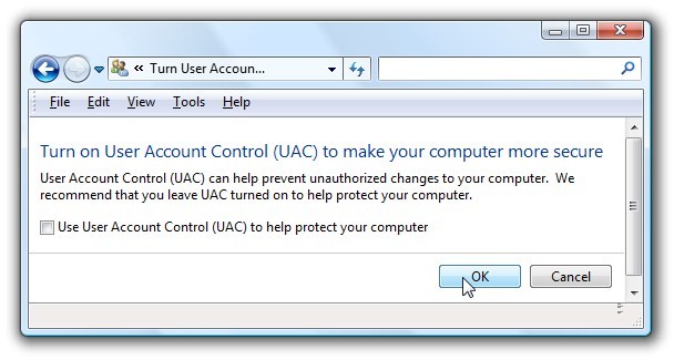 Kullanıcı Hesabı Denetimi (UAC) Kapatmanın 2 Farklı Yolu