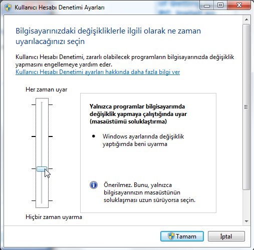Kullanıcı Hesabı Denetimi (UAC) Kapatmanın 2 Farklı Yolu