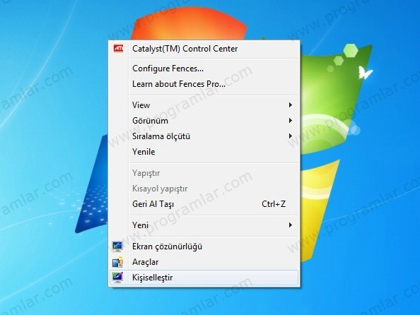 Windows 7 de Tema Oluşturmak