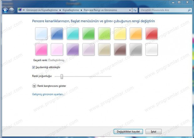 Windows 7  de Tema Oluşturmak