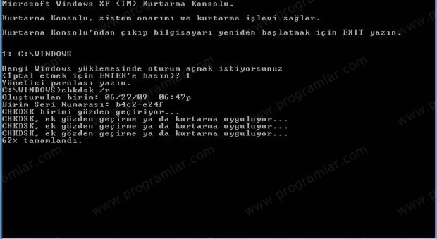 Windows XP Onarma (Repair)