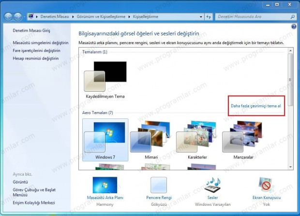 Windows 7 masaüstü temaları