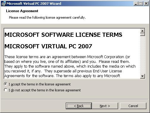 Herkes için sanallaştırma: Microsoft Virtual PC 2007