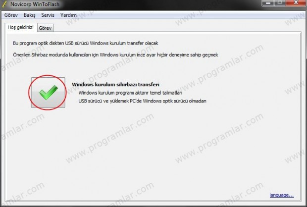 USB\\\ den Windows Kurmak