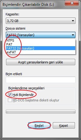 USB den Windows 7 yi Kurmak