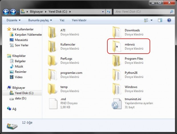 USB den Windows 7 yi Kurmak