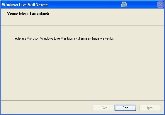 Windows Live Mail i Yedeklemek