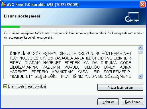 AVG Antivirus Free 9 kurulumu ve ayarları