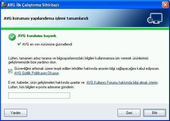 AVG Antivirus Free 9 kurulumu ve ayarları