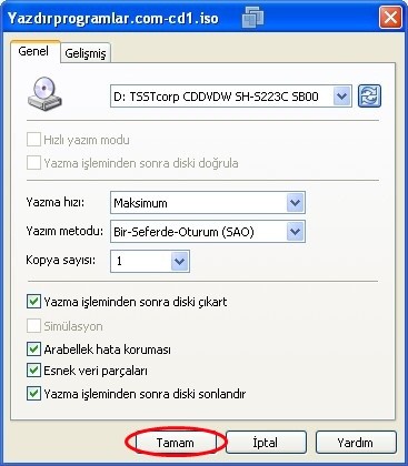 ISO dosyalarını bir CD ye nasıl yazabilirsiniz?