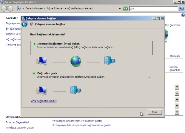Vista VPN Bağlantı Oluşturma -2