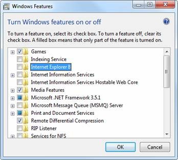 Internet Explorer ı Windows 7 den Kaldırmak