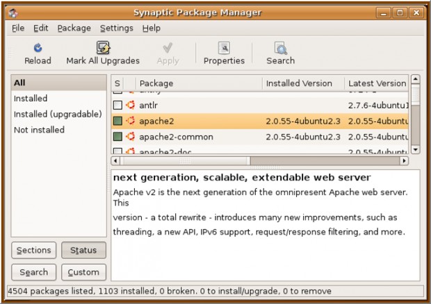 Ubuntu Synaptic