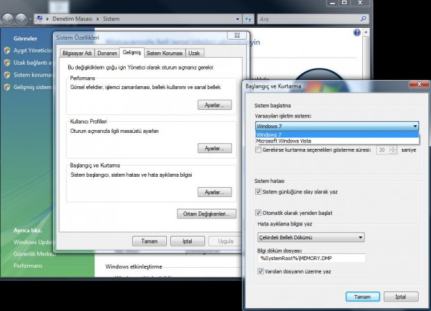 Windows Vista varsayılan işletim sistemi