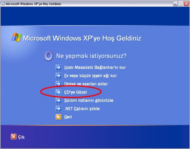 Microsoft XP Nasıl Yedeklenir?