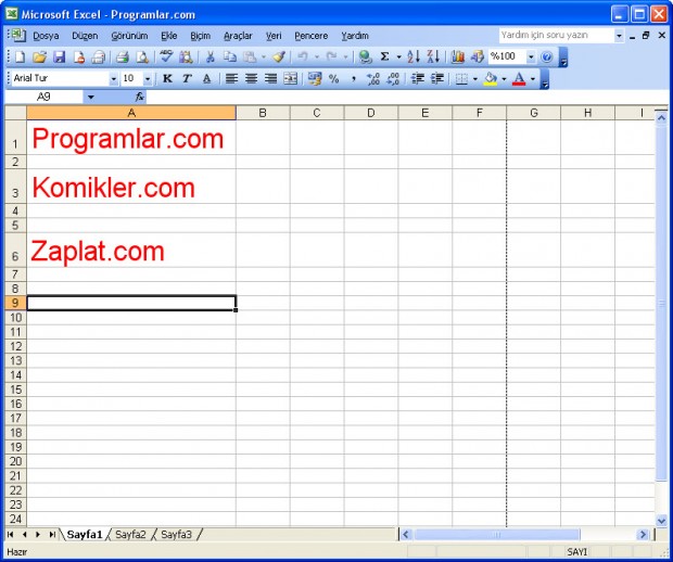 Excel de Hücre İçeriklerini Gizleme