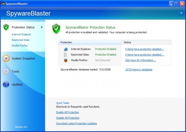 SpywareBlaster 4.1