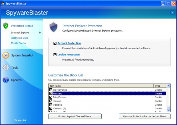 SpywareBlaster 4.1