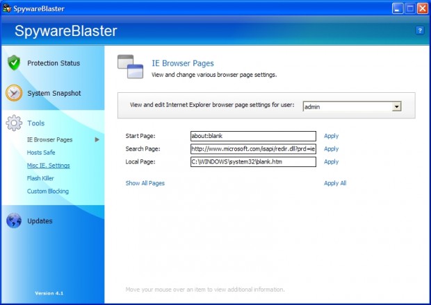 SpywareBlaster 4.1