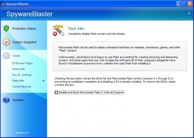 SpywareBlaster 4.1