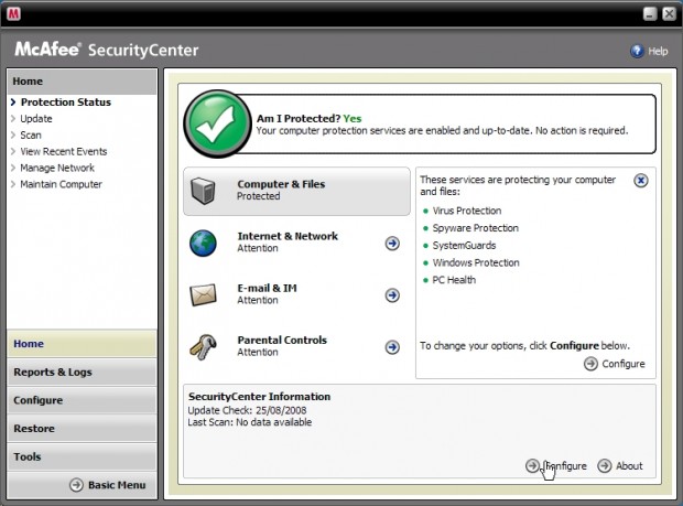 McAfee Virusscan Plus 2008