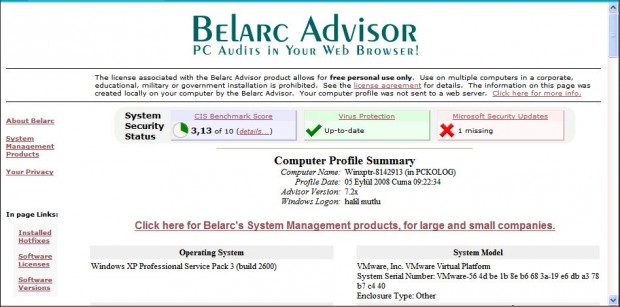 belarc advisor