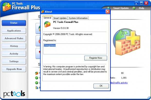 PC Tools Firewall Plus Edition