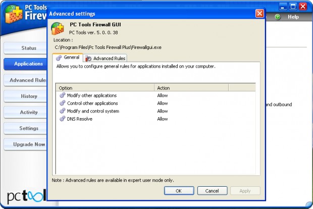 PC Tools Firewall Plus Free Edition