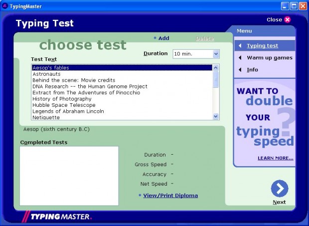 online typing master test online typing master test