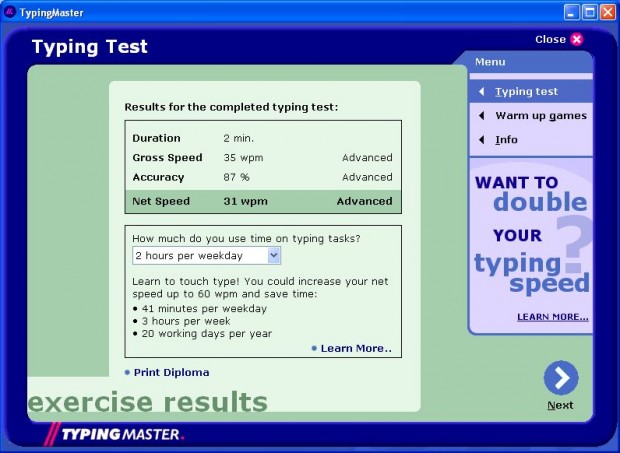 TypingMaster Typing Test 6.3