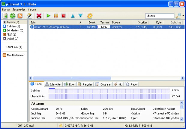 uTorrent 1.8.3