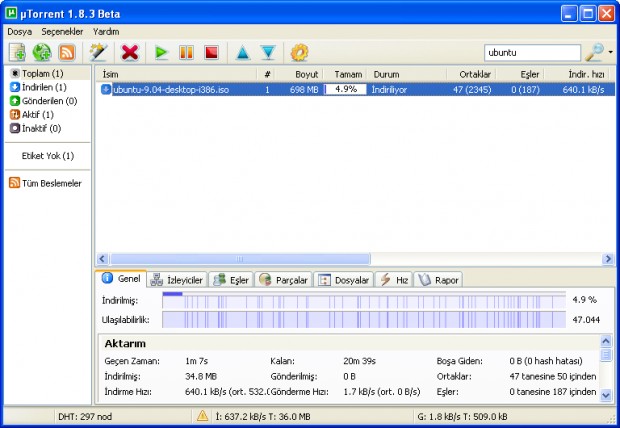 uTorrent 1.8.3