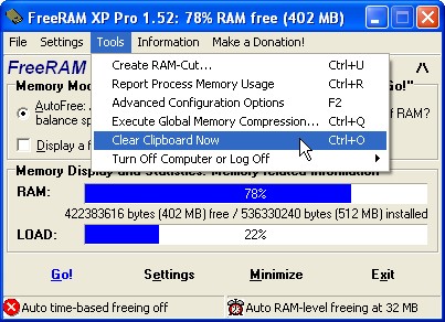FreeRAM XP Pro 1.52