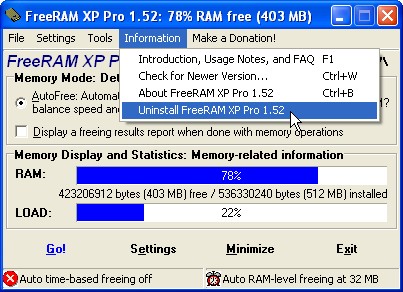 FreeRAM XP Pro 1.52